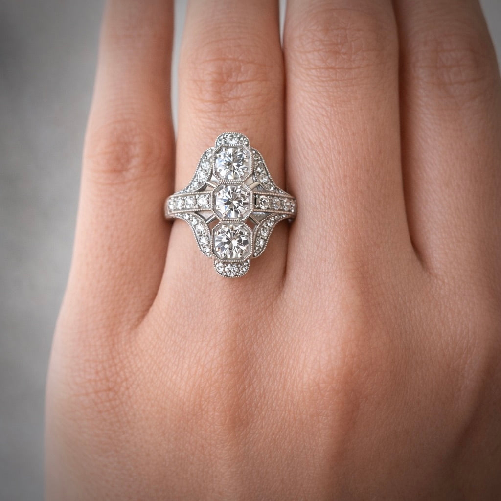 Deco Style Diamond Ring