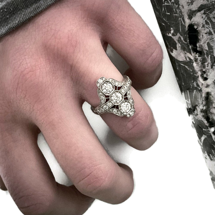 Deco Style Diamond Ring