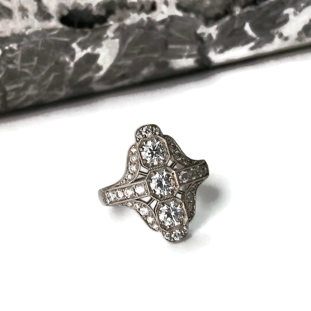 Deco Style Diamond Ring