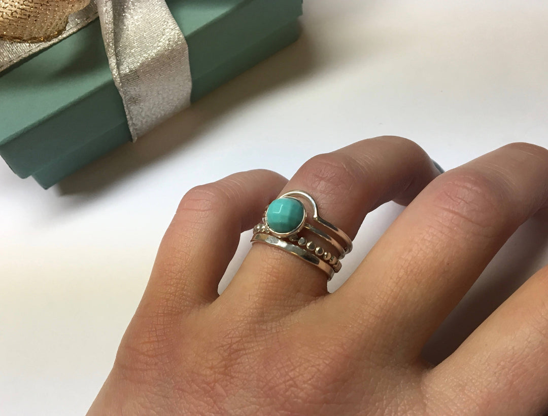 Faceted Turquoise Bezel Ring