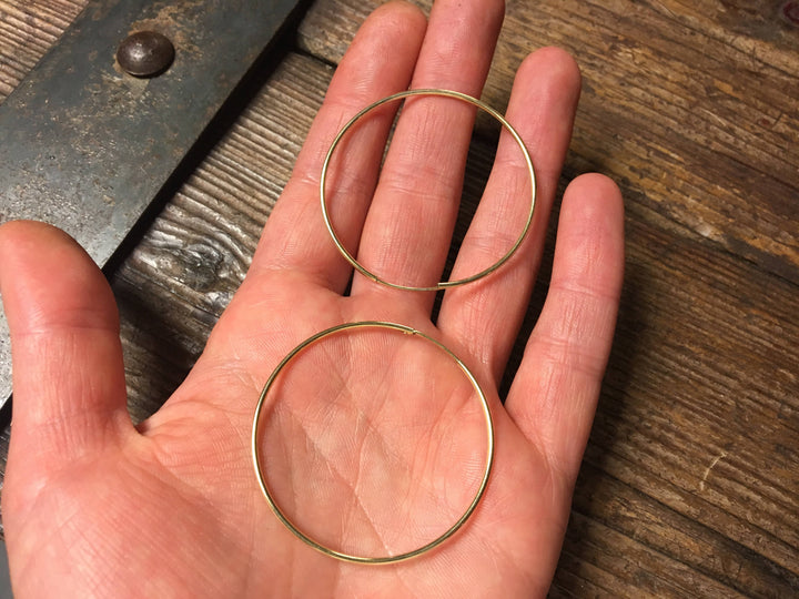 Gold 1.8 Inch Hoop Earring