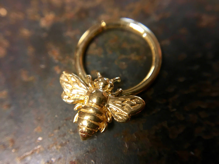 Gold Bee Septum Ring