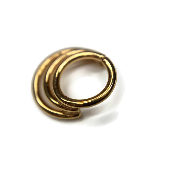 Gold Triple Hoop Septum Ring