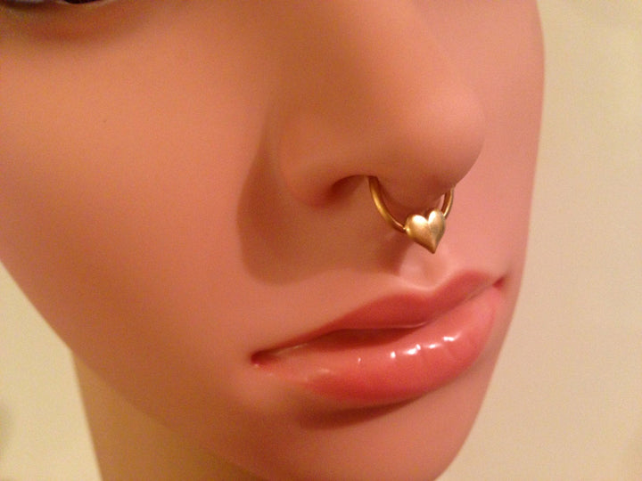 Golden Heart Septum Ring