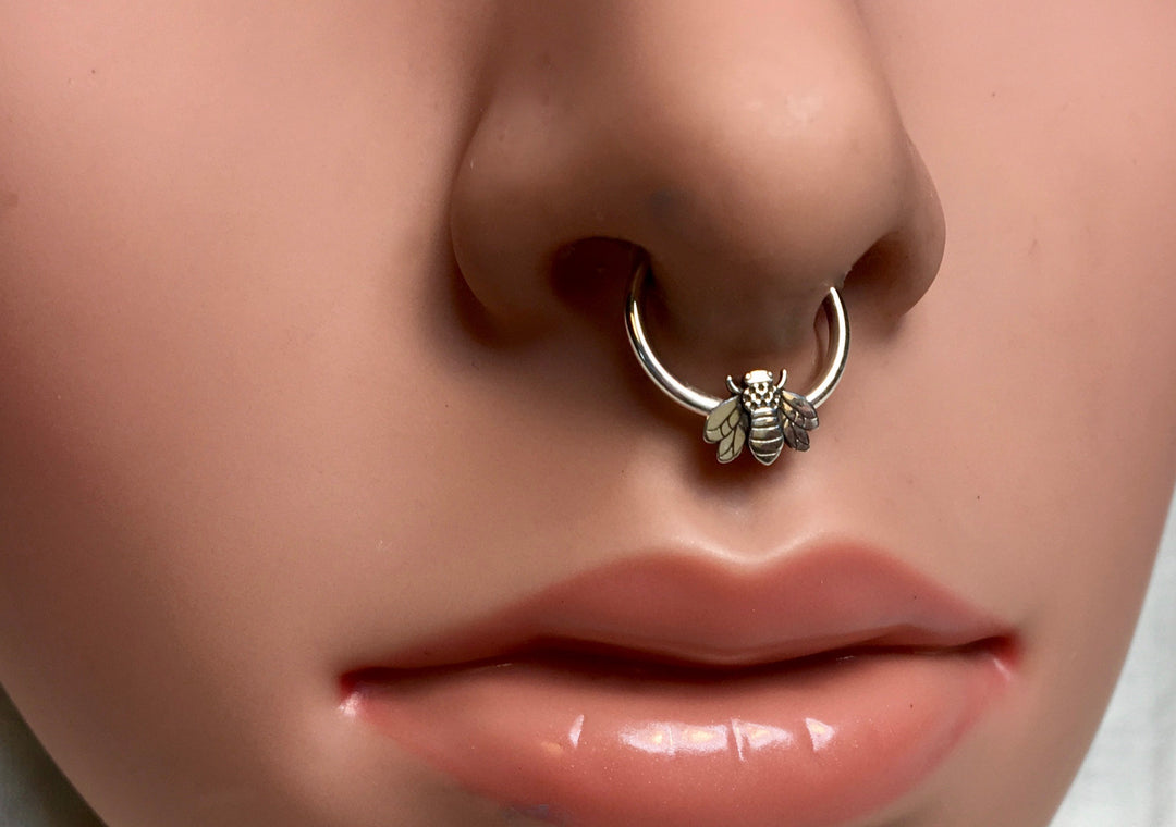 Golden Honey Bee Septum Ring