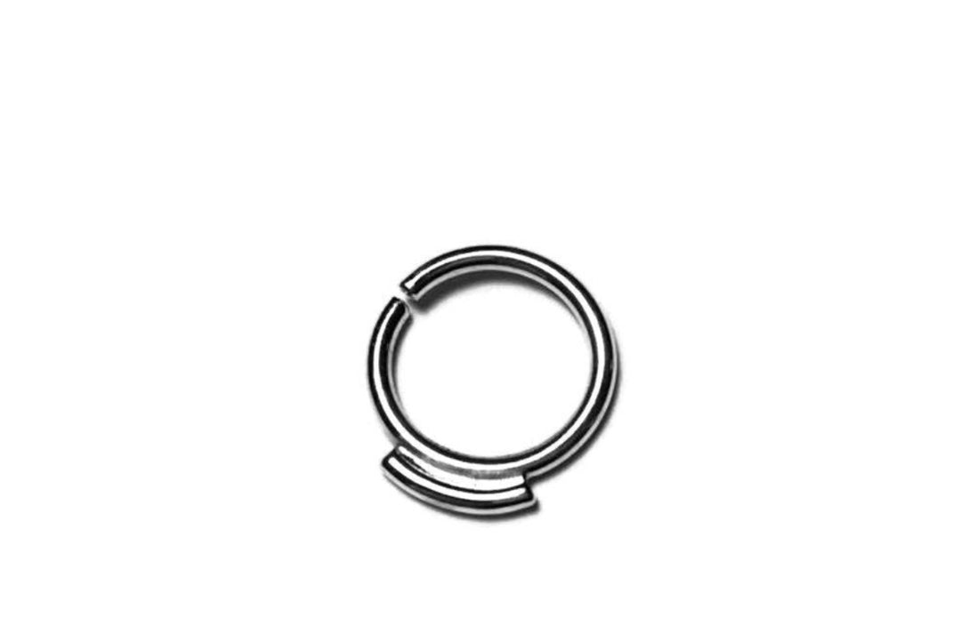 14K White Gold Simple Little Tribal Septum Ring - Nickel free White Gold - Piercing - Nostril - Helix - Rook - Daith - Tragus - Conch