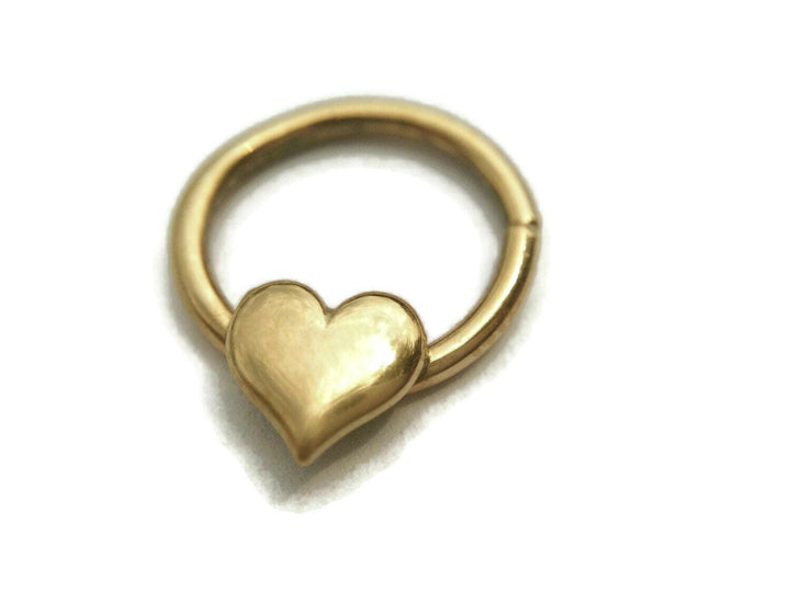 Golden Heart Septum Ring