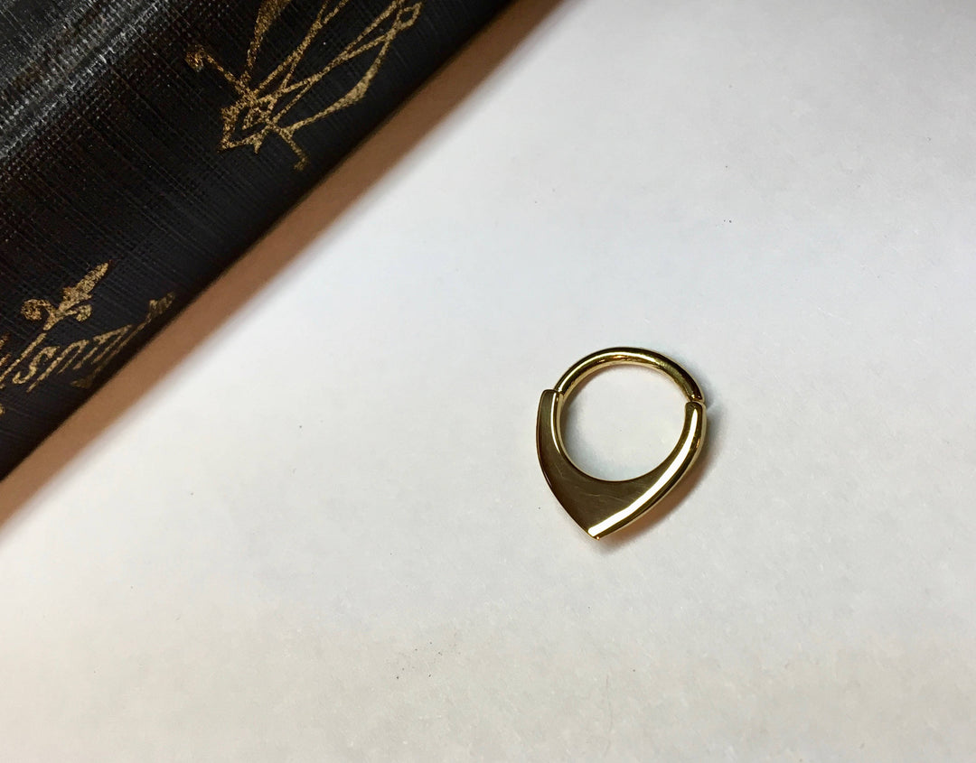 Mini Gold Shield Septum Ring