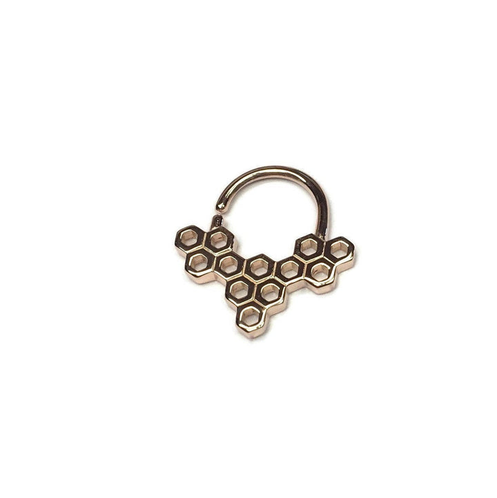 Pink Honeycomb Septum or Daith Ring