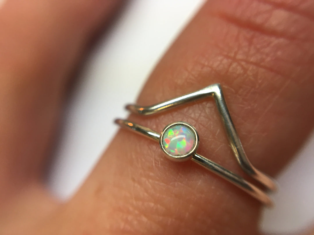 Pointy Arched Stacking Ring