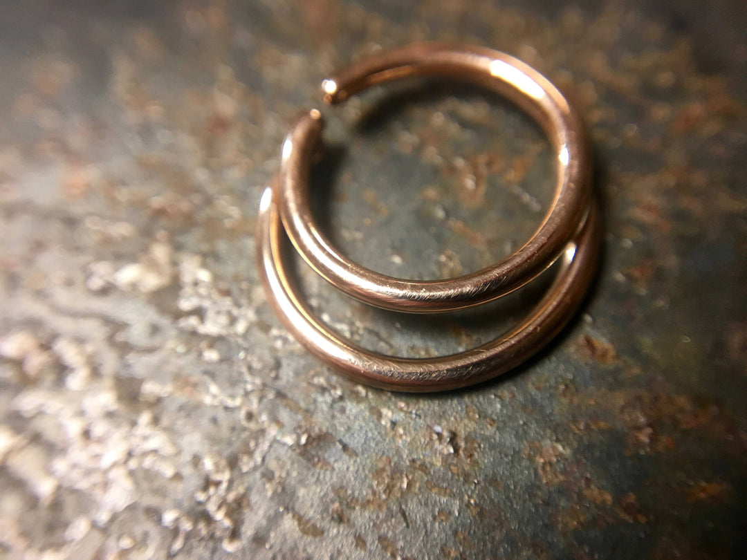Rose Gold Double Hoop Septum Ring