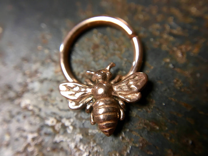 14K Rose Gold Killer Bee Septum Ring