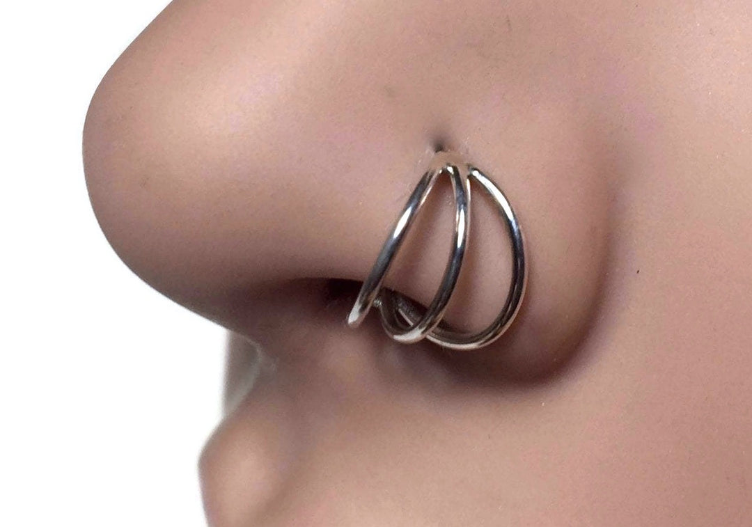 Triple Hoop Septum Ring