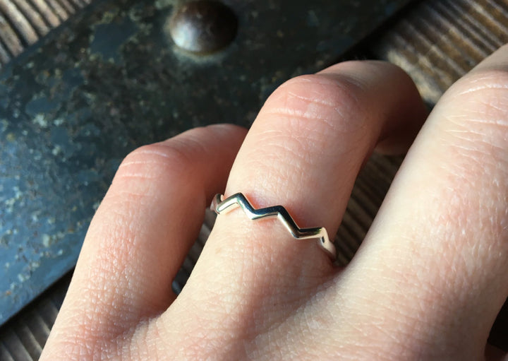 Simple Mountain Stacking Accent Ring