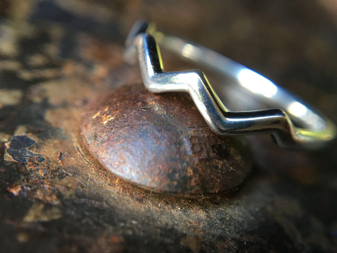 Simple Mountain Stacking Accent Ring