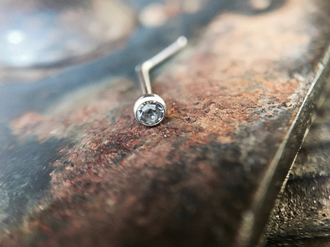 Simple Tiny Crystal Nose Stud