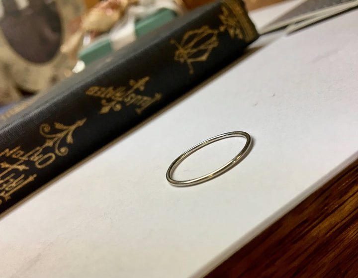 Skinny Silver Ring Ultra Dainty 1mm