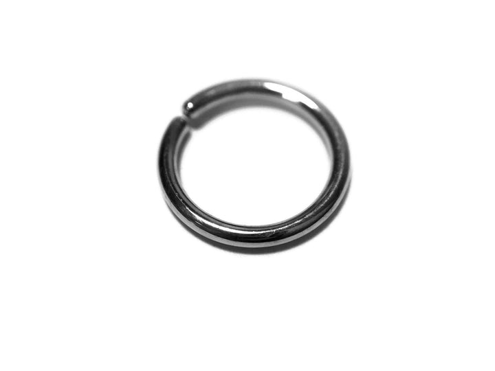 Solid 14 Karat White Gold Simple Nose Hoop