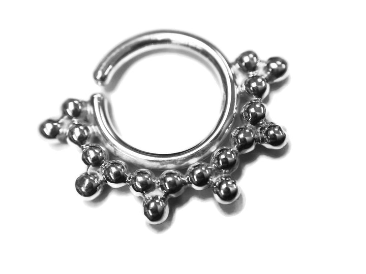 Sterling Studded Septum Ring