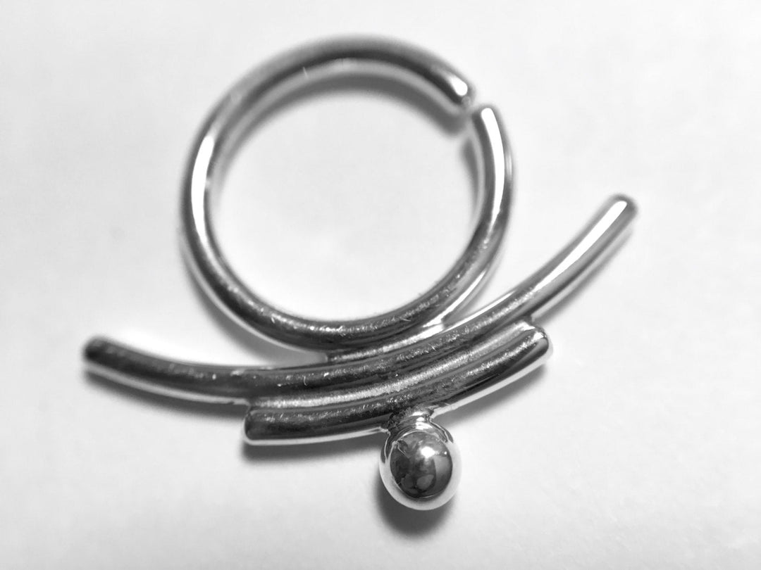 Sterling Tribal Septum Ring