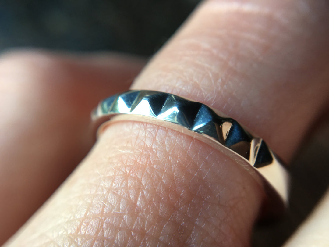 Creating A Pyramid Ring Studded Pyramid Stacking Ring – Dinan Rings Store