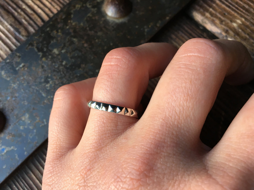 Studded Pyramid Stacking Ring